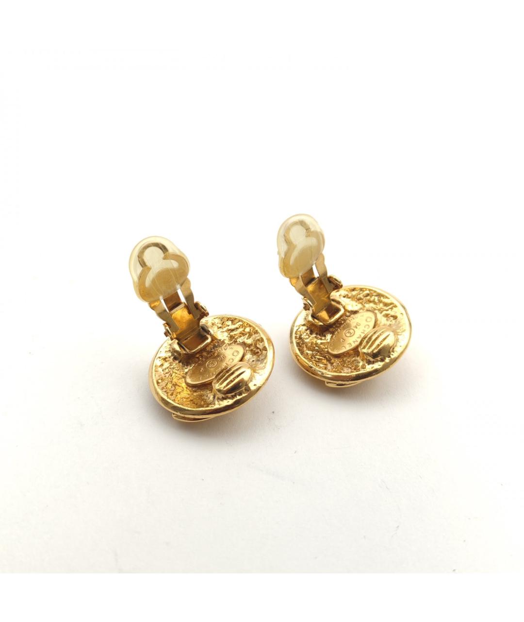 CHANEL Золотые металлические клипсы, фото 4