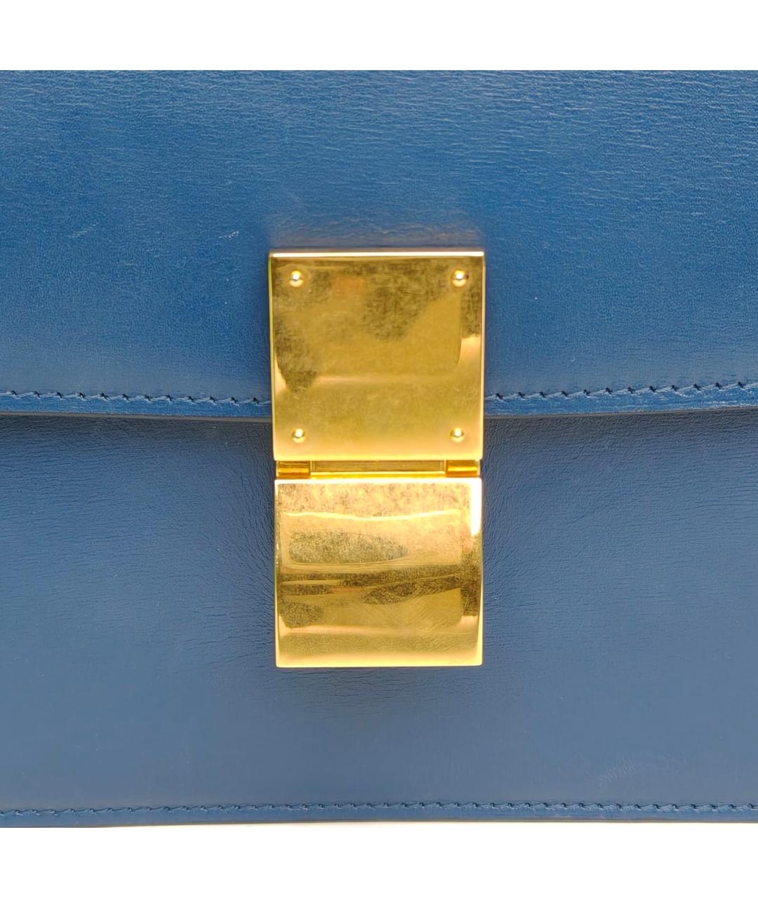 CELINE Синяя кожаная сумка через плечо, фото 7