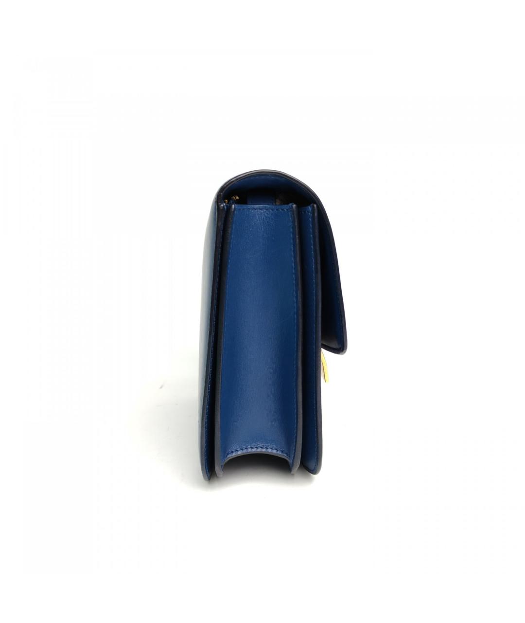 CELINE Синяя кожаная сумка через плечо, фото 5