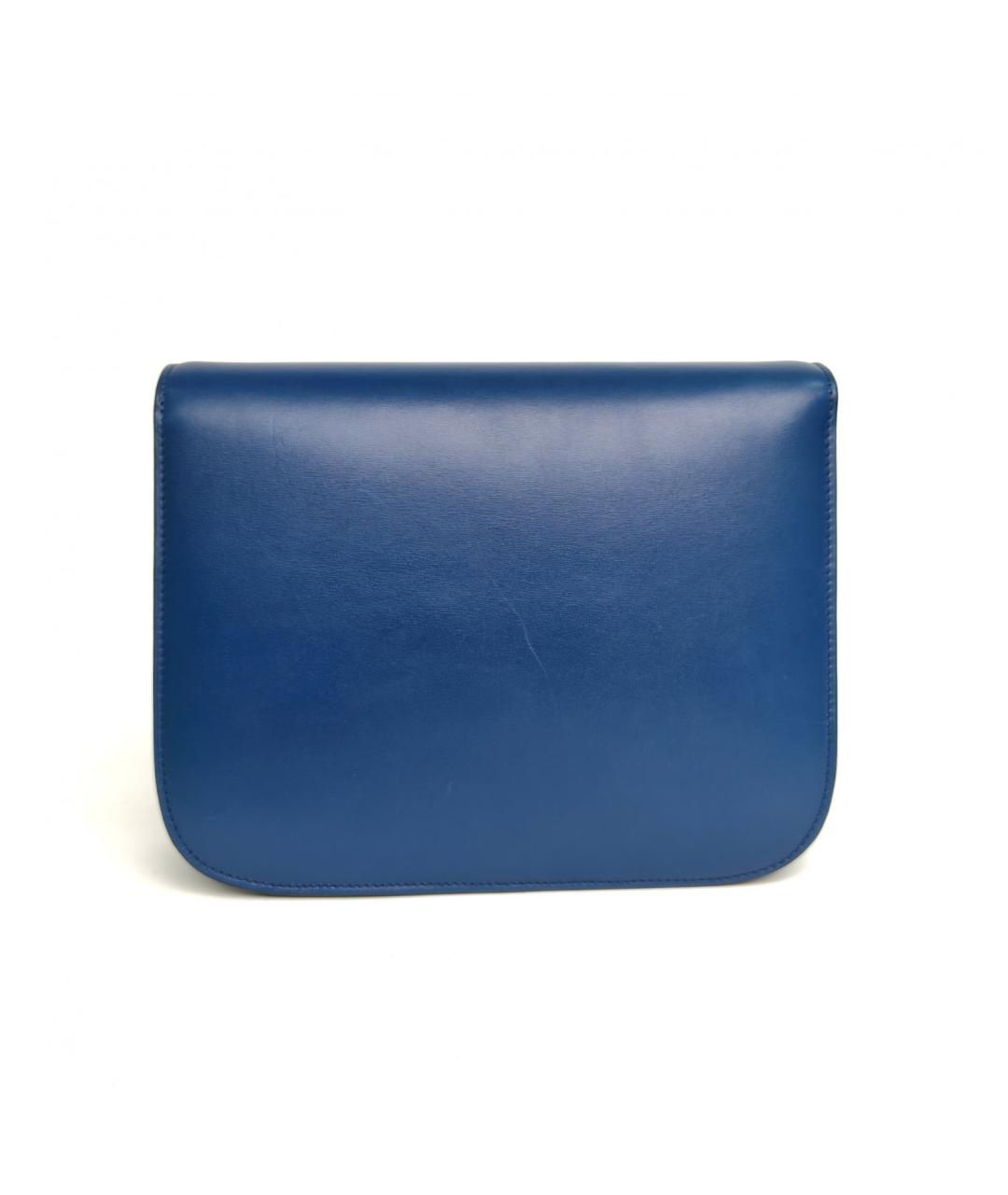 CELINE Синяя кожаная сумка через плечо, фото 4