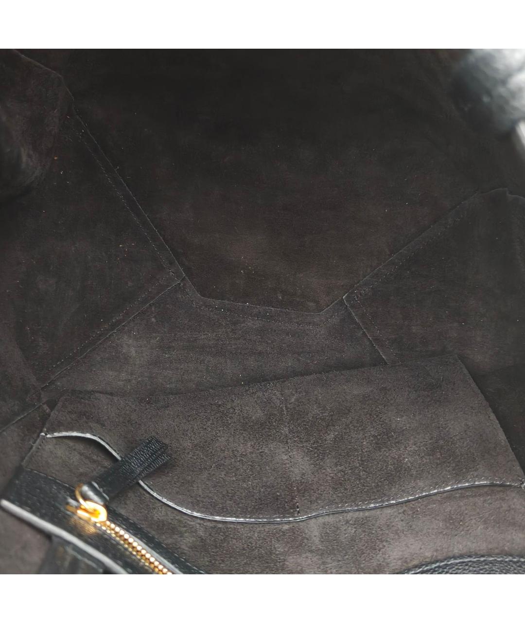 CELINE Черная кожаная сумка через плечо, фото 7