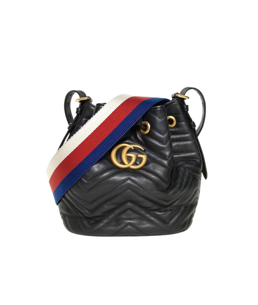 GUCCI Черная кожаная сумка через плечо, фото 10