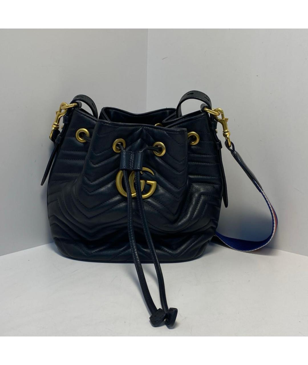GUCCI Черная кожаная сумка через плечо, фото 9