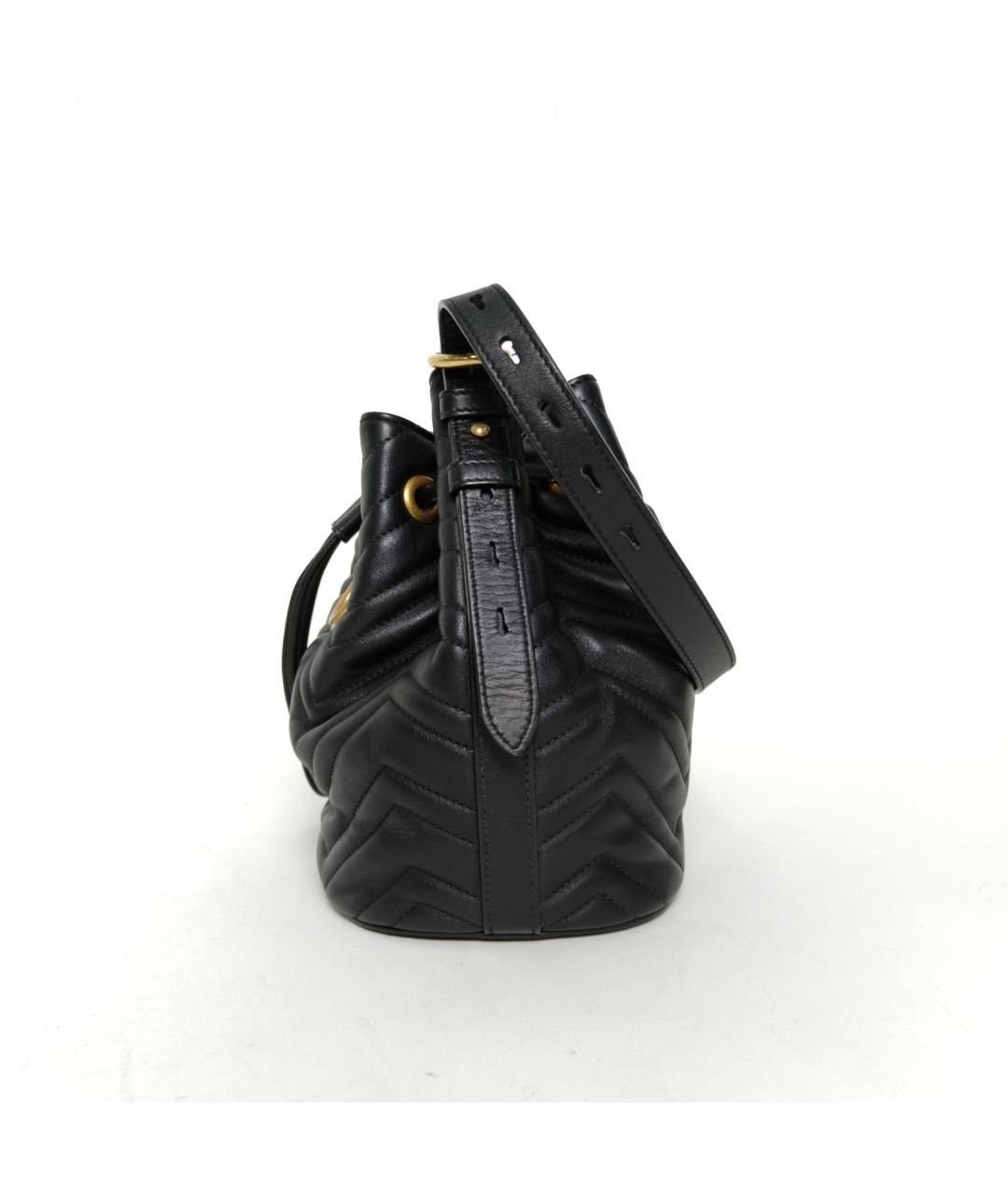 GUCCI Черная кожаная сумка через плечо, фото 5