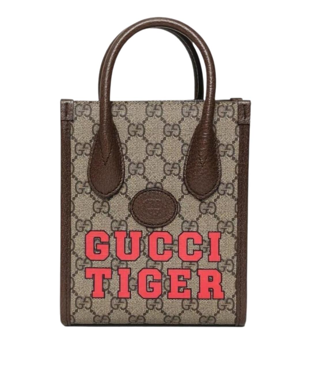 GUCCI Коричневая сумка с короткими ручками, фото 1