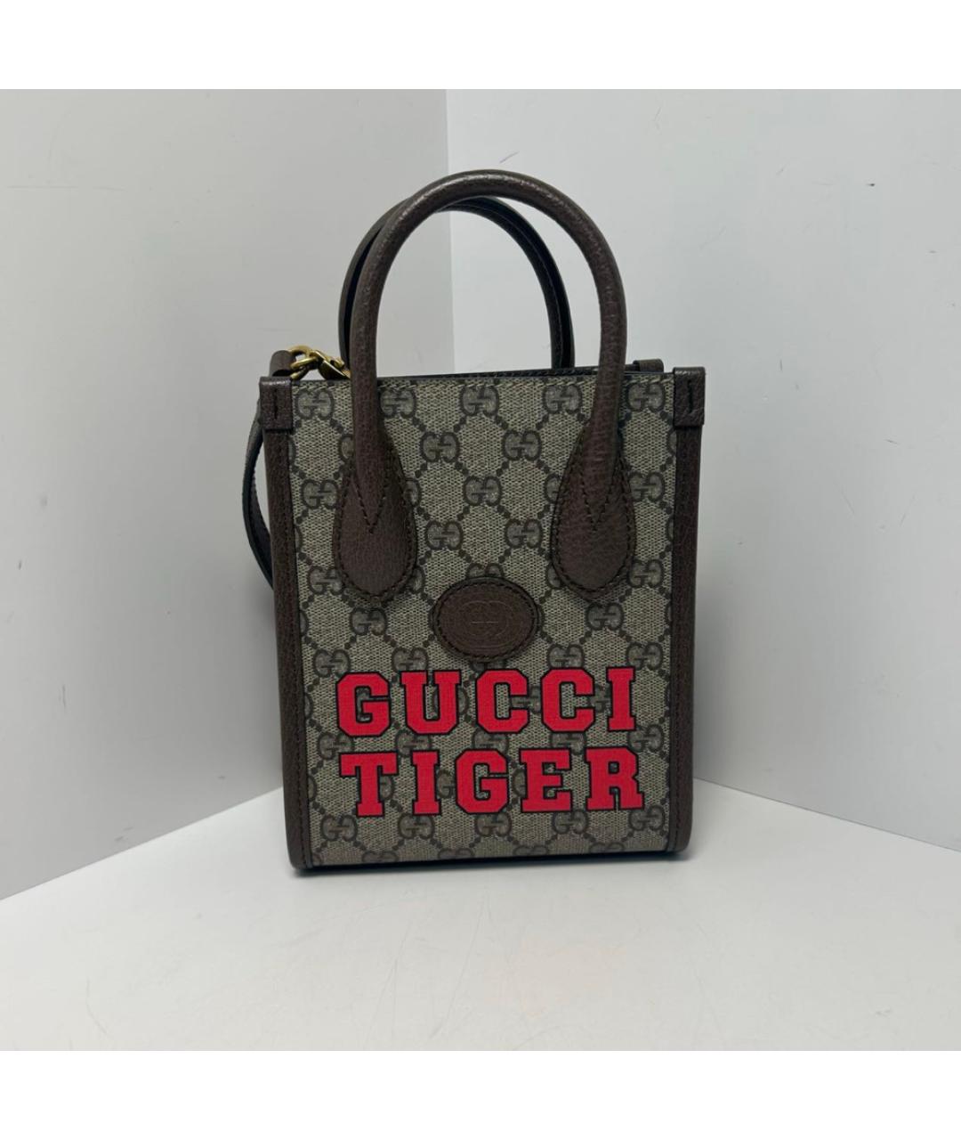 GUCCI Коричневая сумка с короткими ручками, фото 9