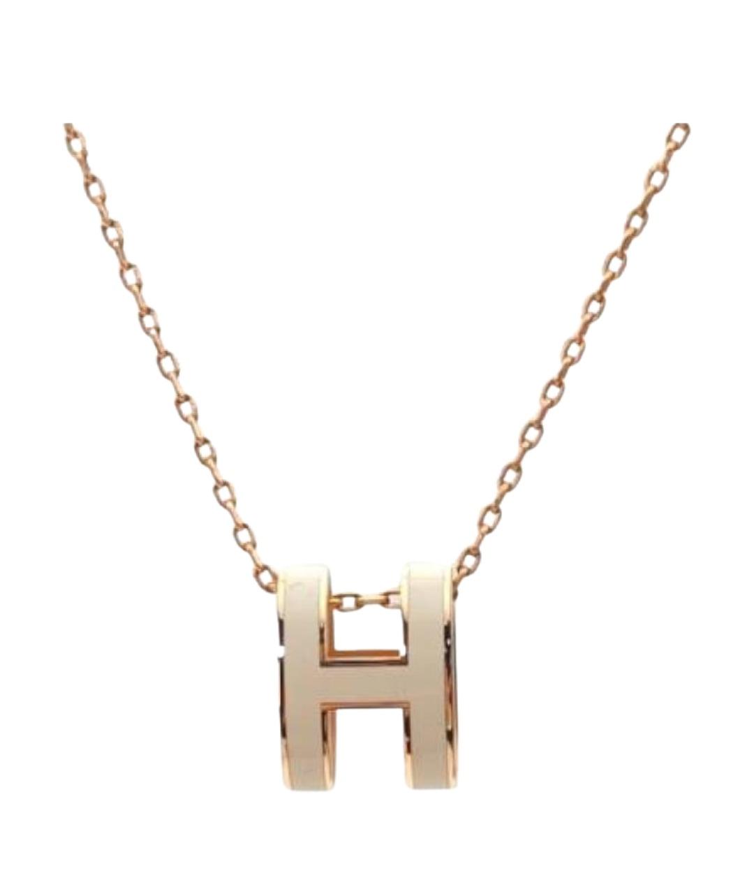 HERMES Белая металлическая подвеска, фото 1