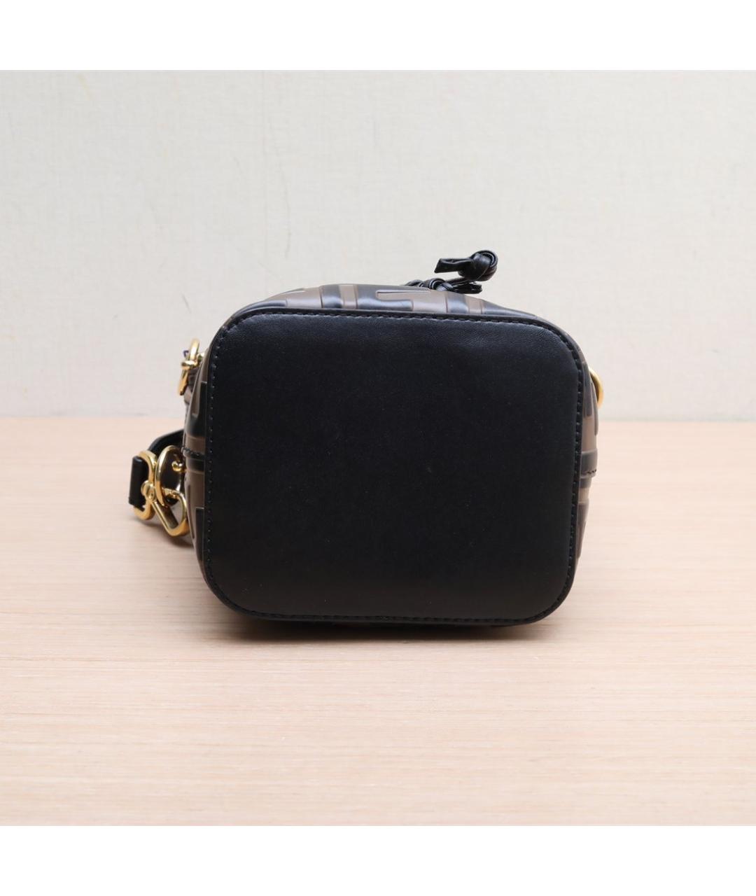 FENDI Коричневая кожаная сумка с короткими ручками, фото 9