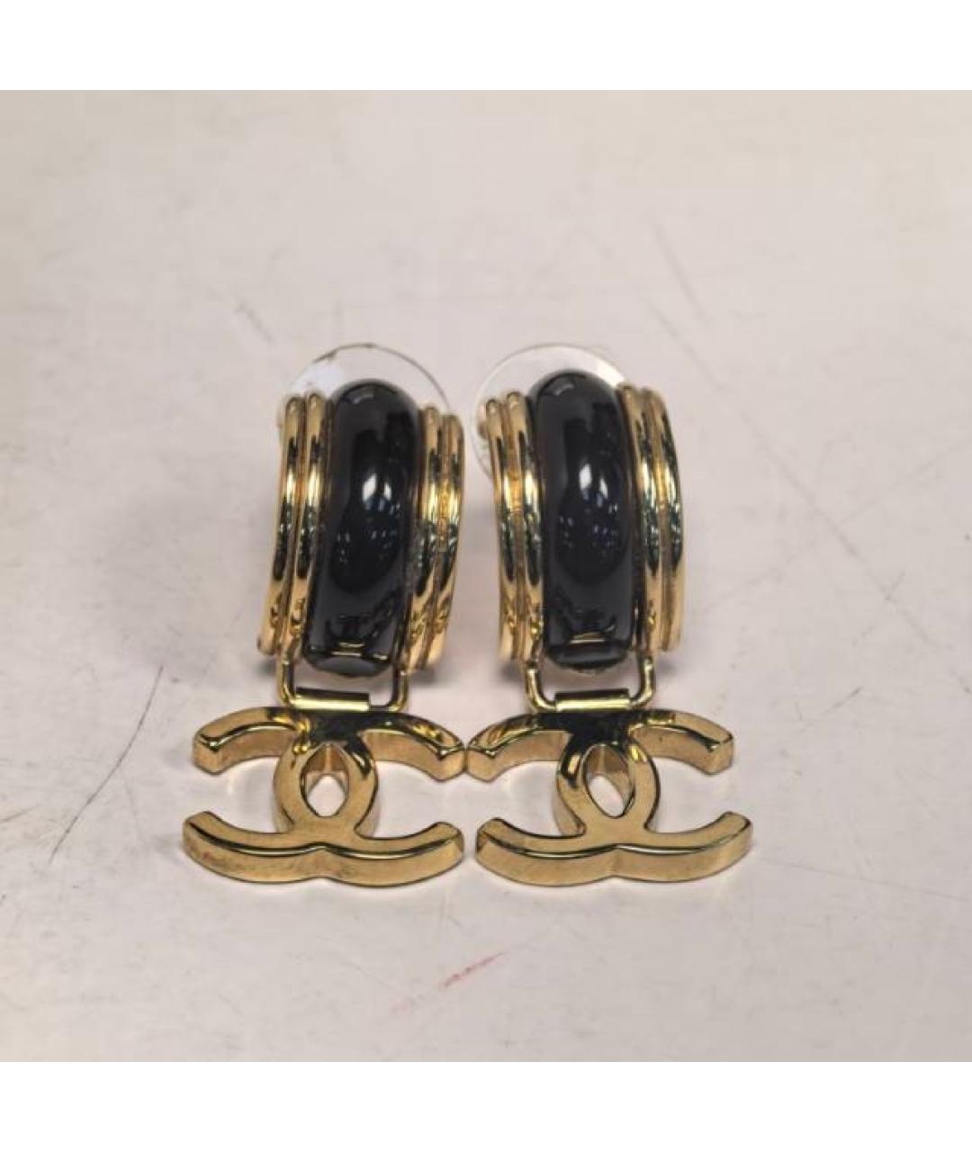 CHANEL Золотые металлические серьги, фото 6