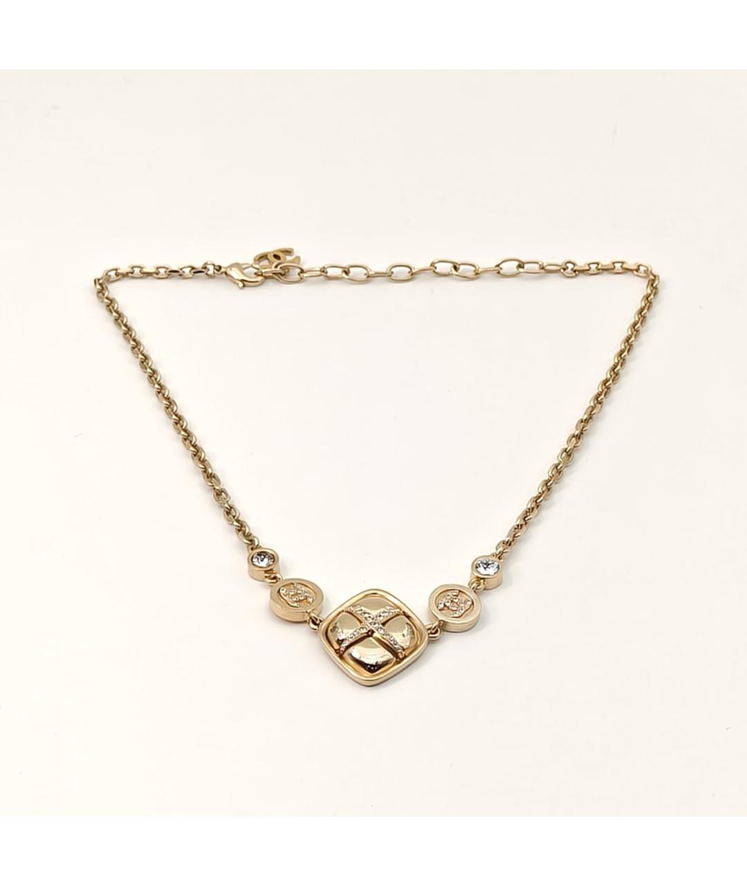 CHANEL Золотое металлическое колье, фото 7