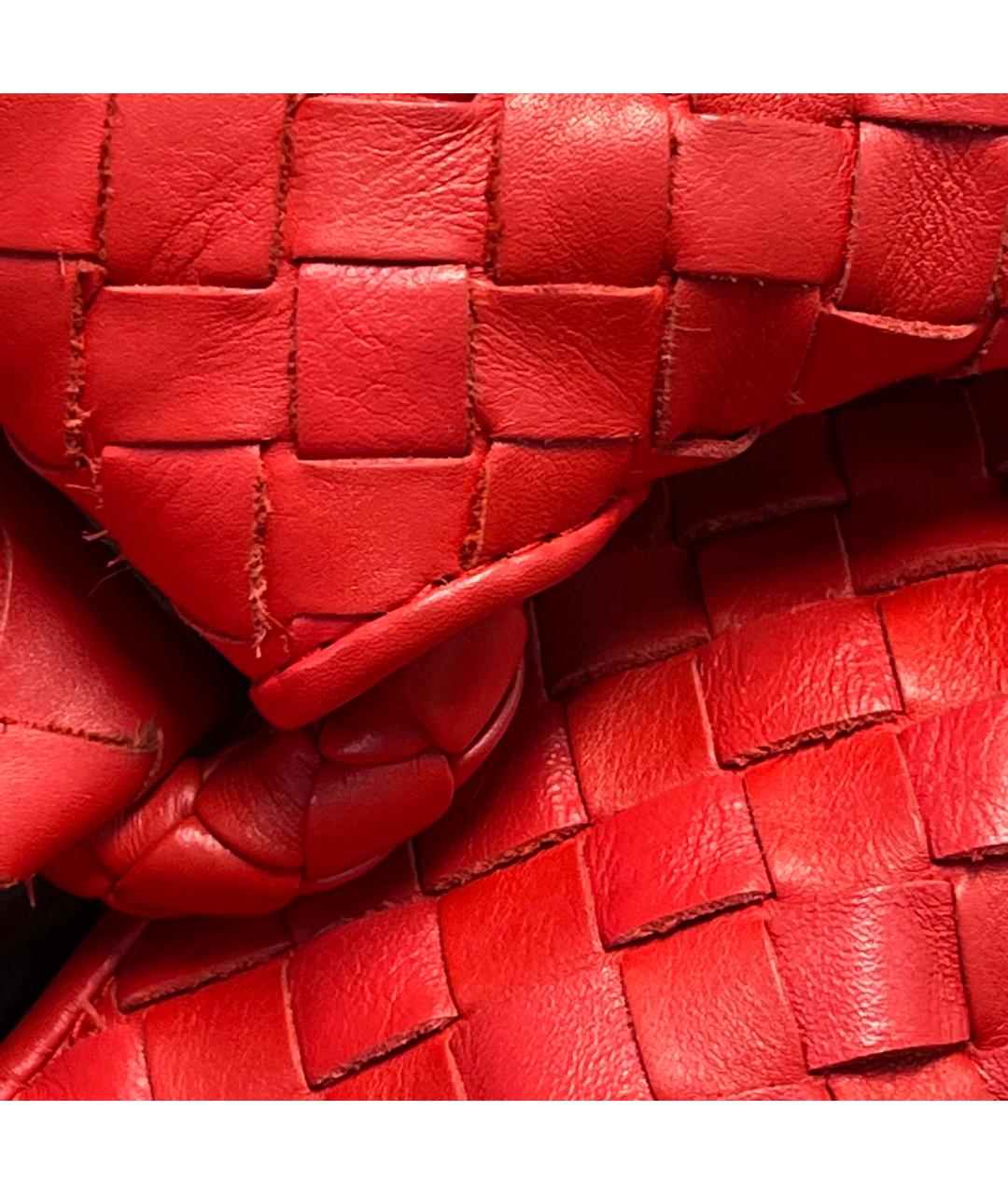 BOTTEGA VENETA Красная кожаная сумка через плечо, фото 9