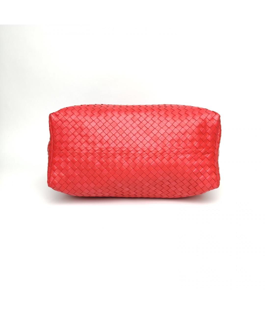 BOTTEGA VENETA Красная кожаная сумка через плечо, фото 6