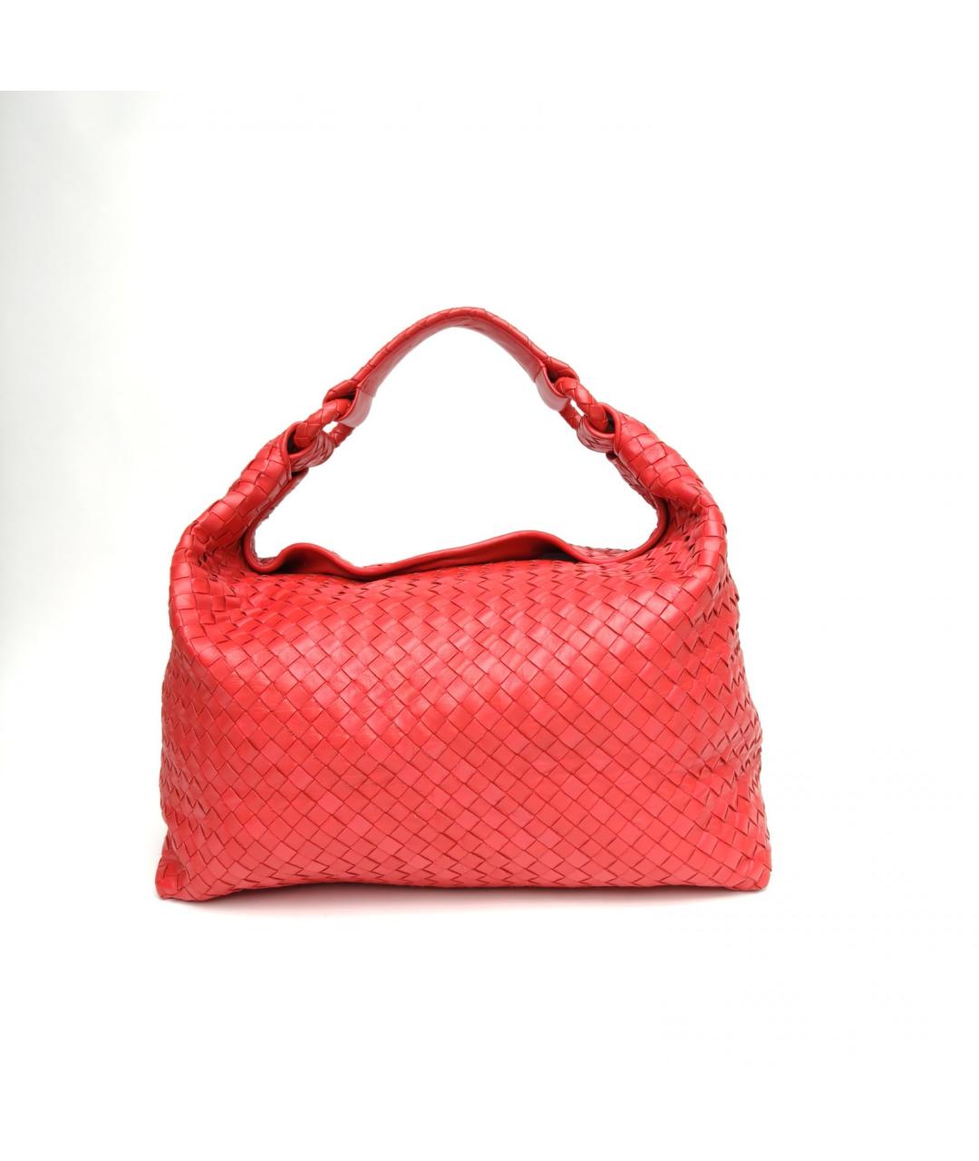 BOTTEGA VENETA Красная кожаная сумка через плечо, фото 4