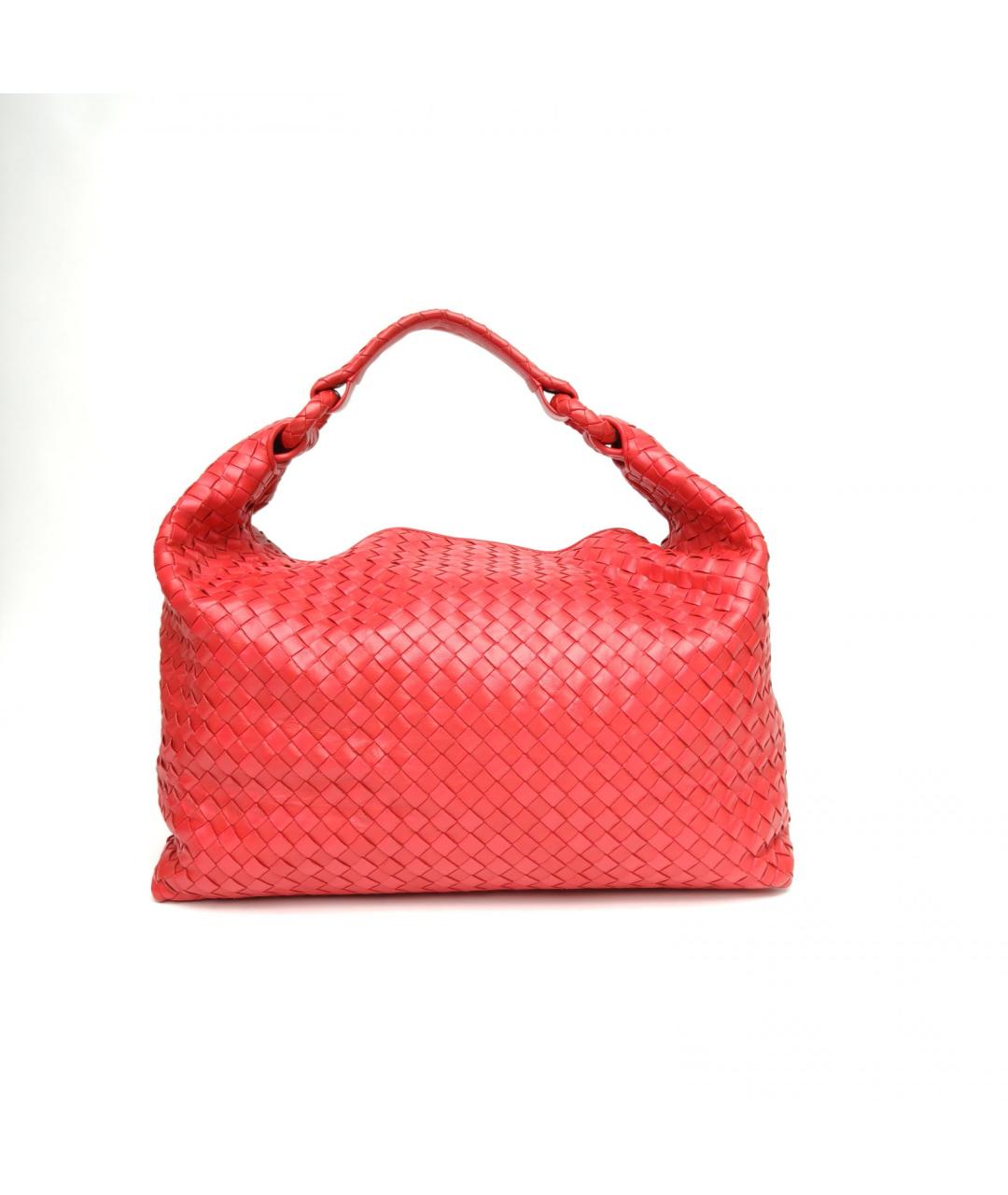 BOTTEGA VENETA Красная кожаная сумка через плечо, фото 2