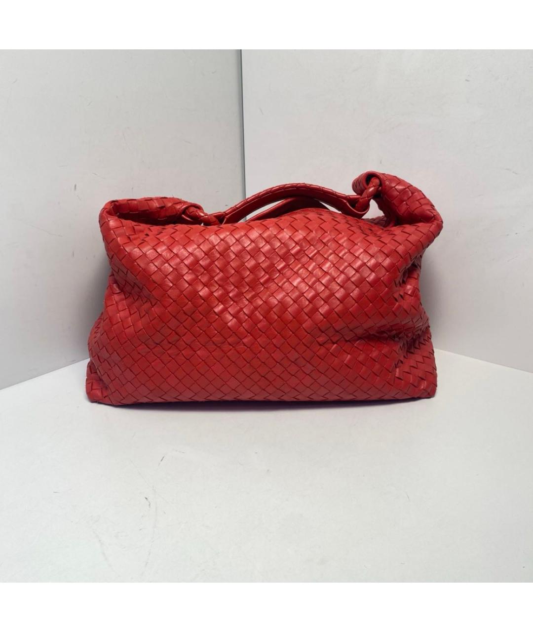 BOTTEGA VENETA Красная кожаная сумка через плечо, фото 8