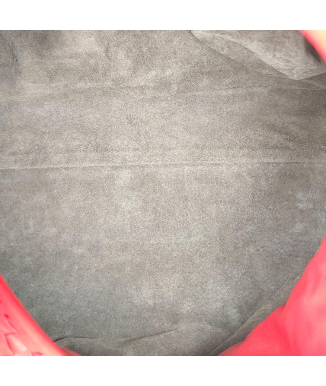 BOTTEGA VENETA Красная кожаная сумка через плечо, фото 7