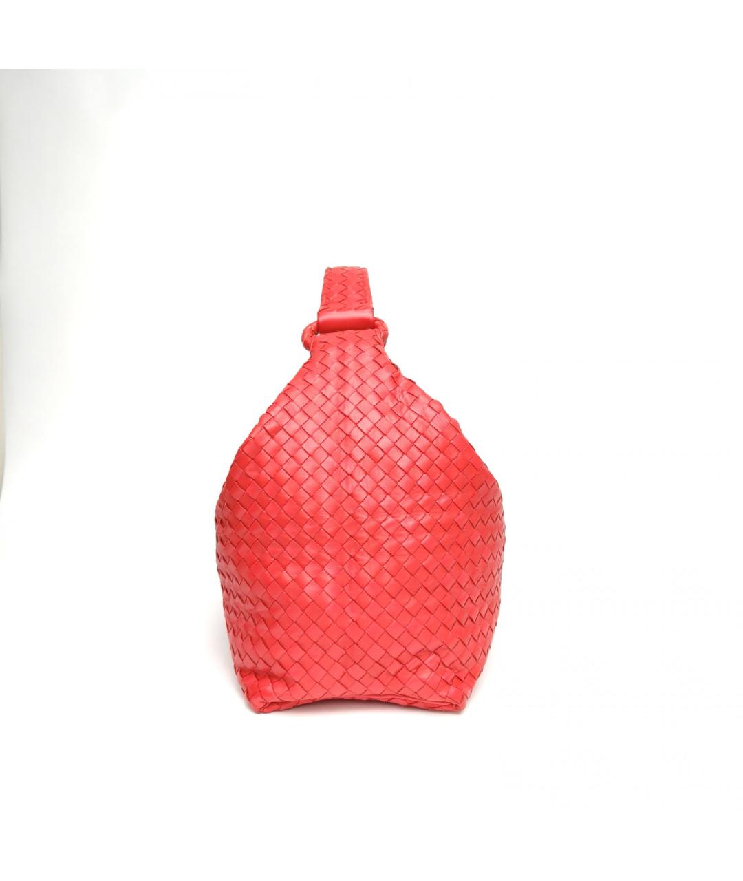 BOTTEGA VENETA Красная кожаная сумка через плечо, фото 3