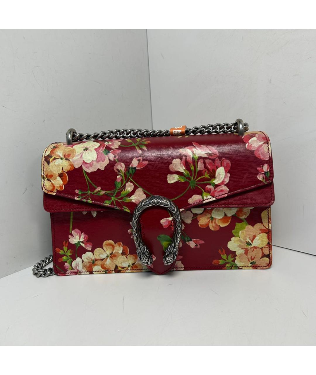 GUCCI Бордовая кожаная сумка через плечо, фото 9