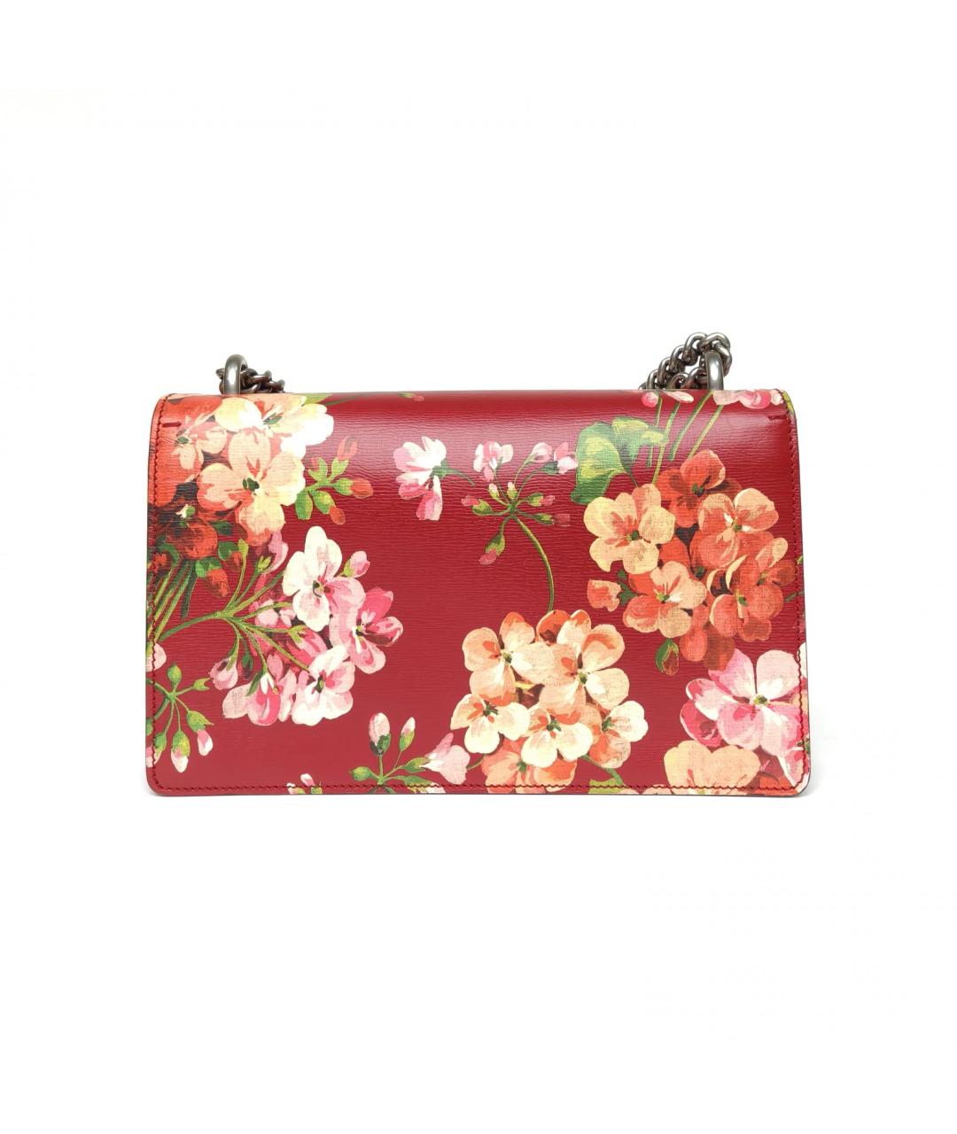 GUCCI Бордовая кожаная сумка через плечо, фото 4