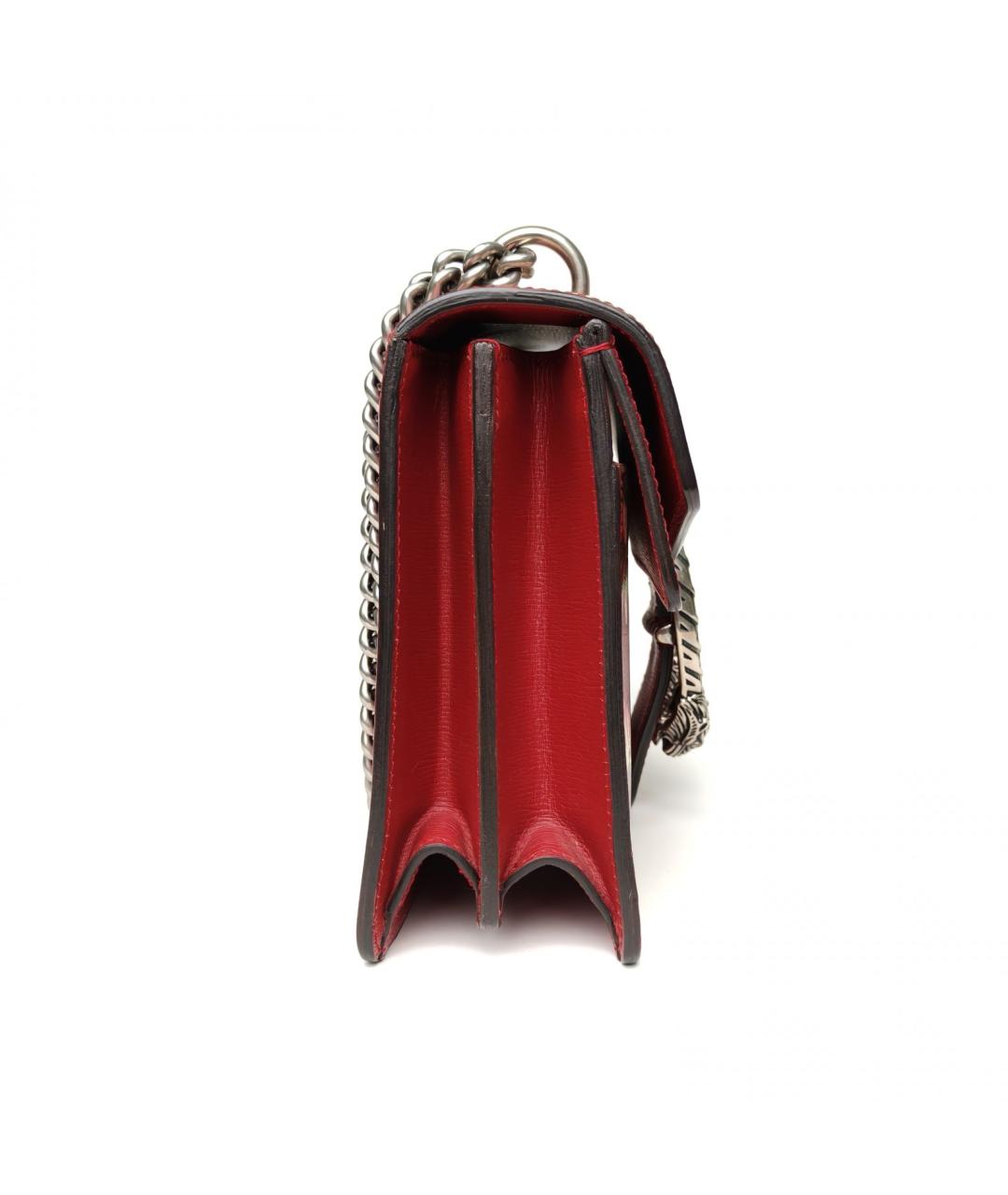 GUCCI Бордовая кожаная сумка через плечо, фото 5