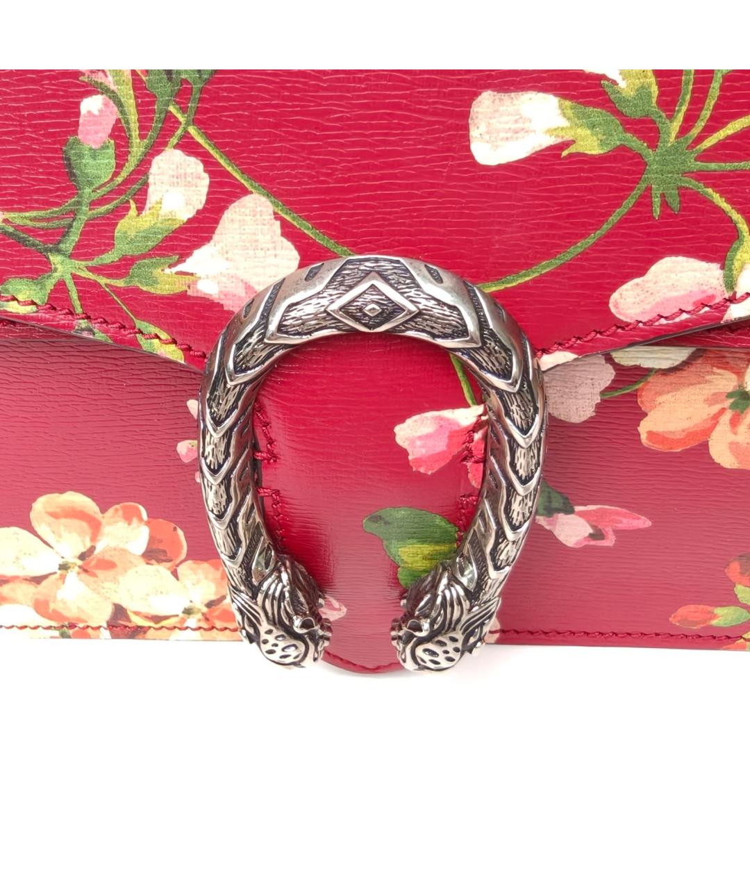 GUCCI Бордовая кожаная сумка через плечо, фото 8