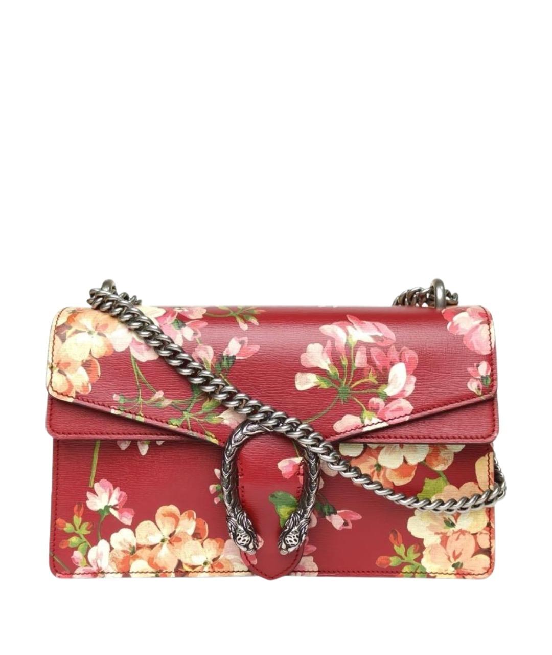 GUCCI Бордовая кожаная сумка через плечо, фото 1