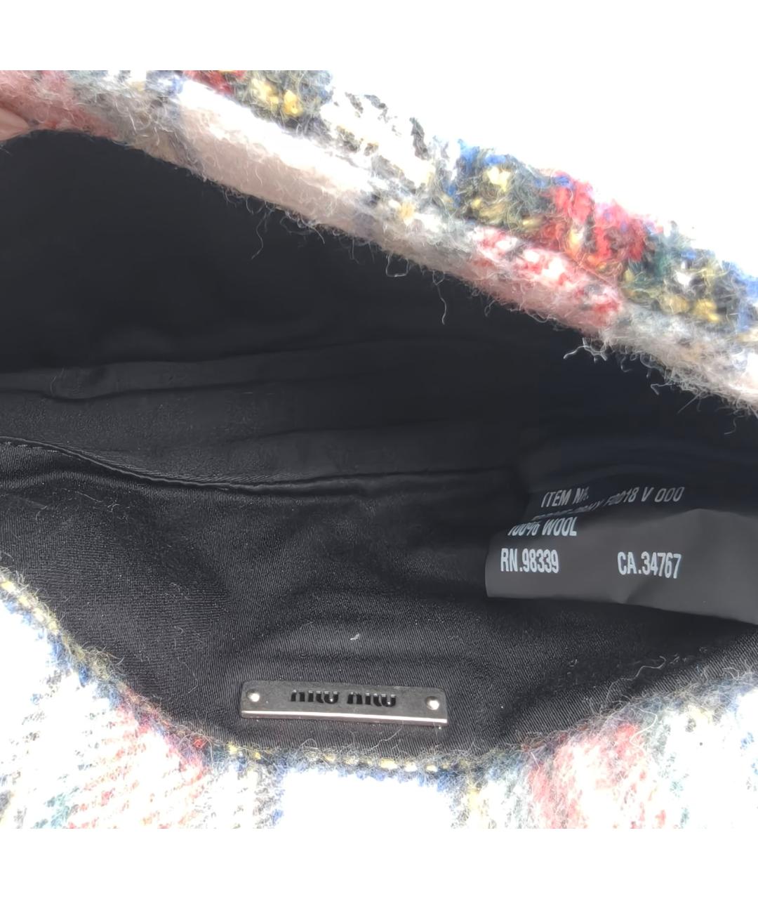 MIU MIU Мульти шерстяная сумка через плечо, фото 8