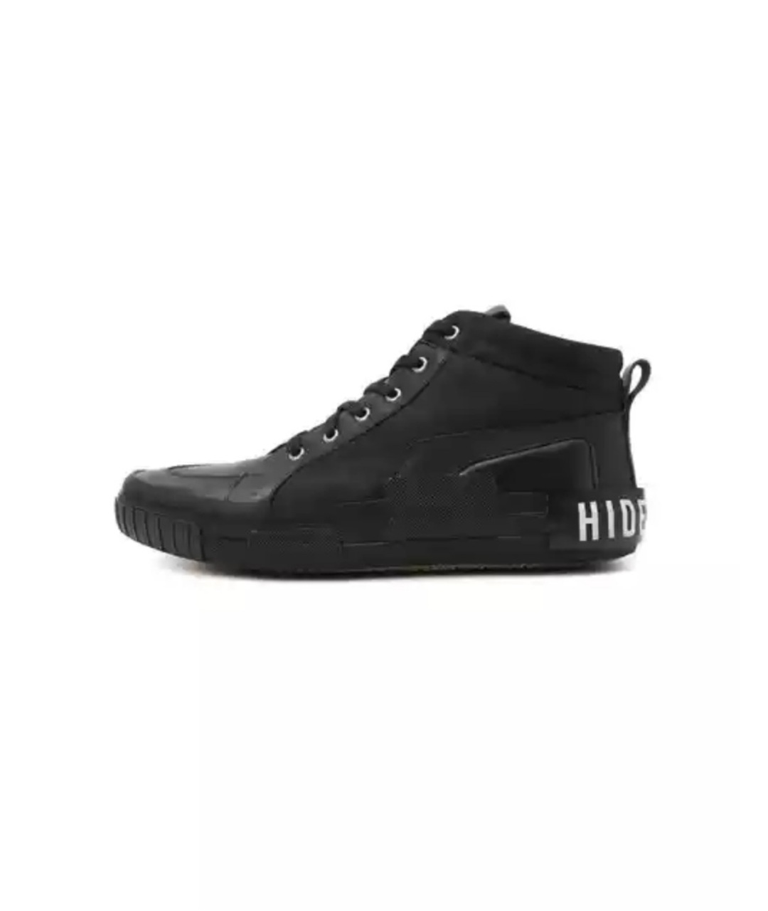 HIDE & JACK Черные кожаные высокие кроссовки / кеды, фото 10