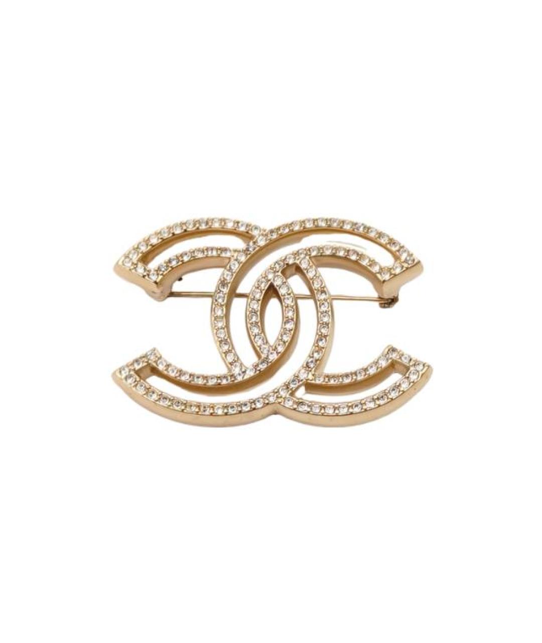 CHANEL Золотая металлическая булавка / брошь, фото 1