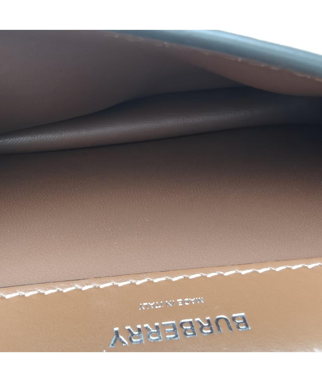 BURBERRY Коричневая кожаная сумка через плечо, фото 7