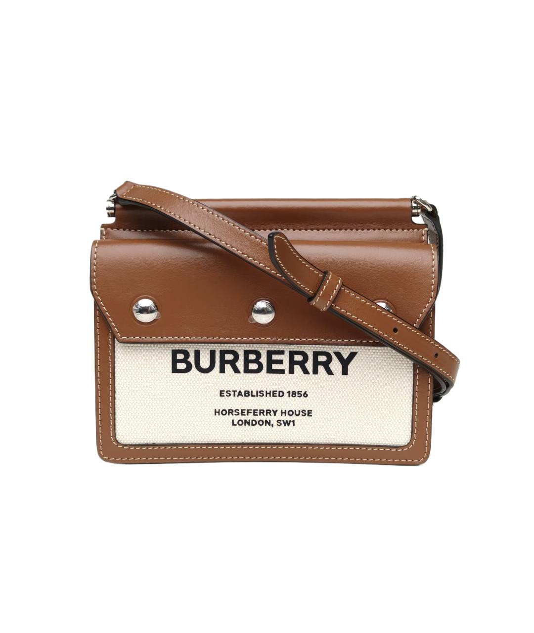 BURBERRY Коричневая кожаная сумка через плечо, фото 1