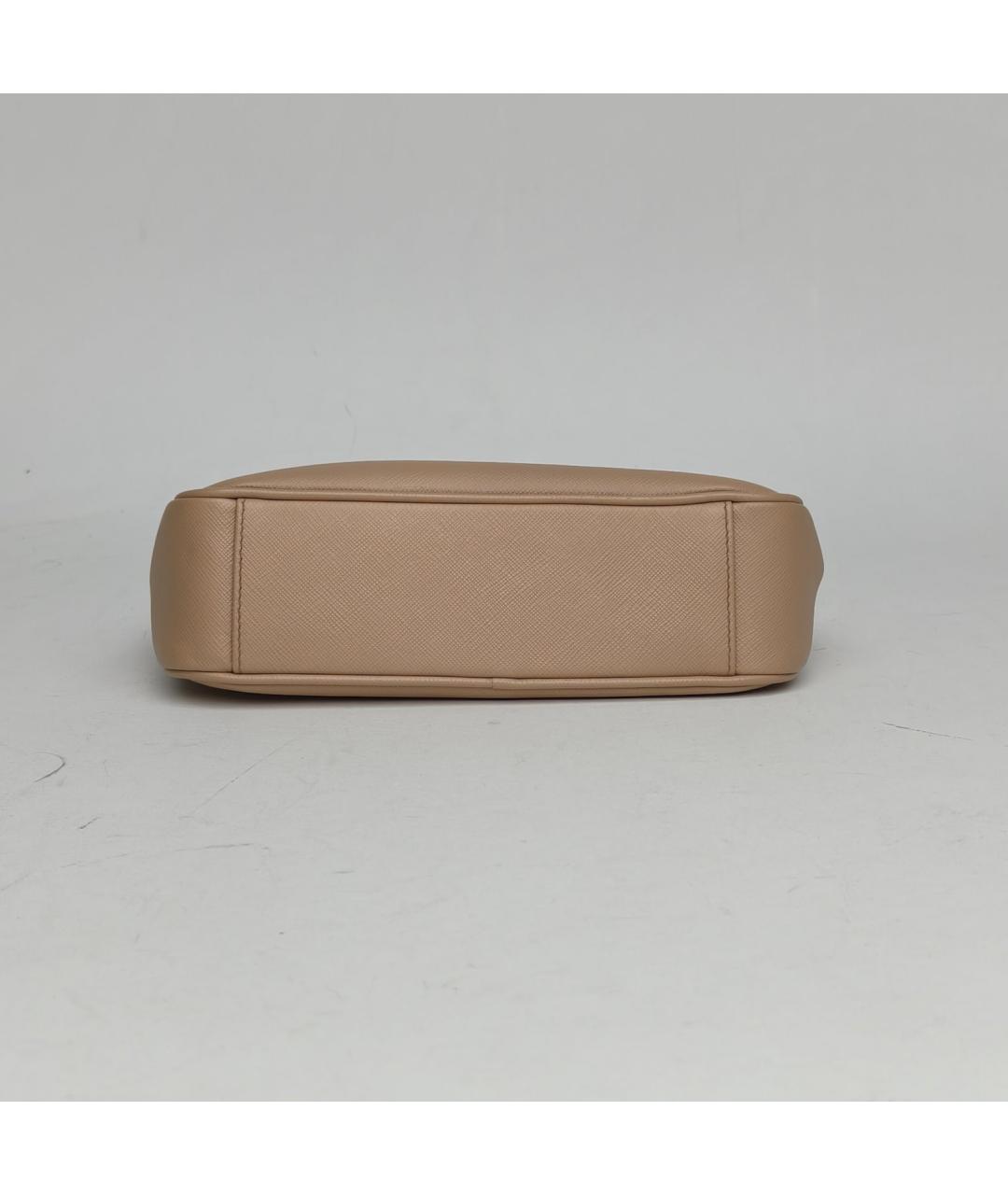 PRADA Бежевая кожаная сумка через плечо, фото 7