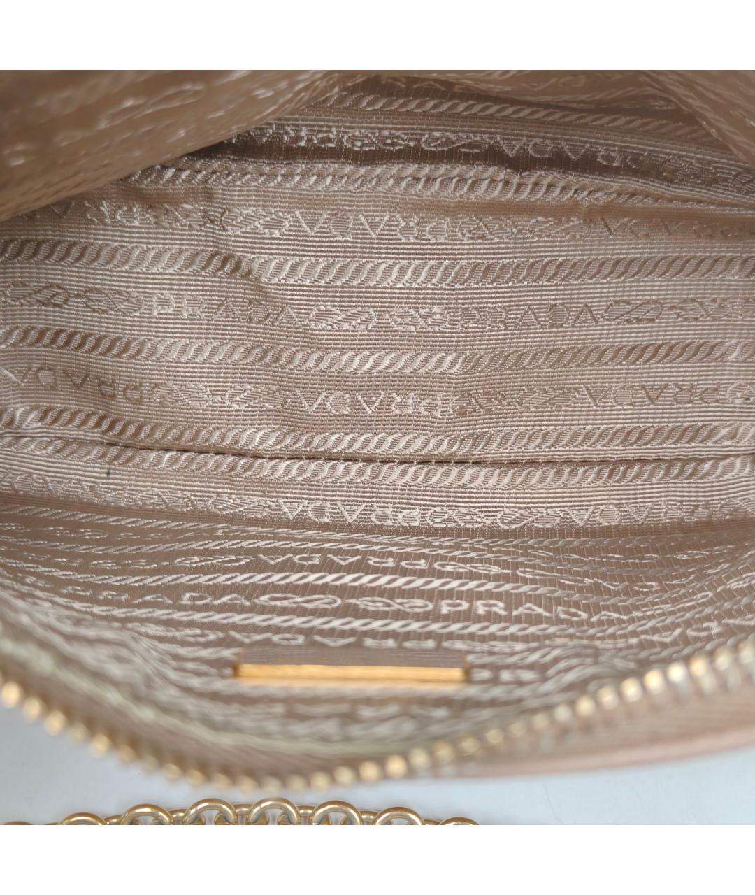 PRADA Бежевая кожаная сумка через плечо, фото 8