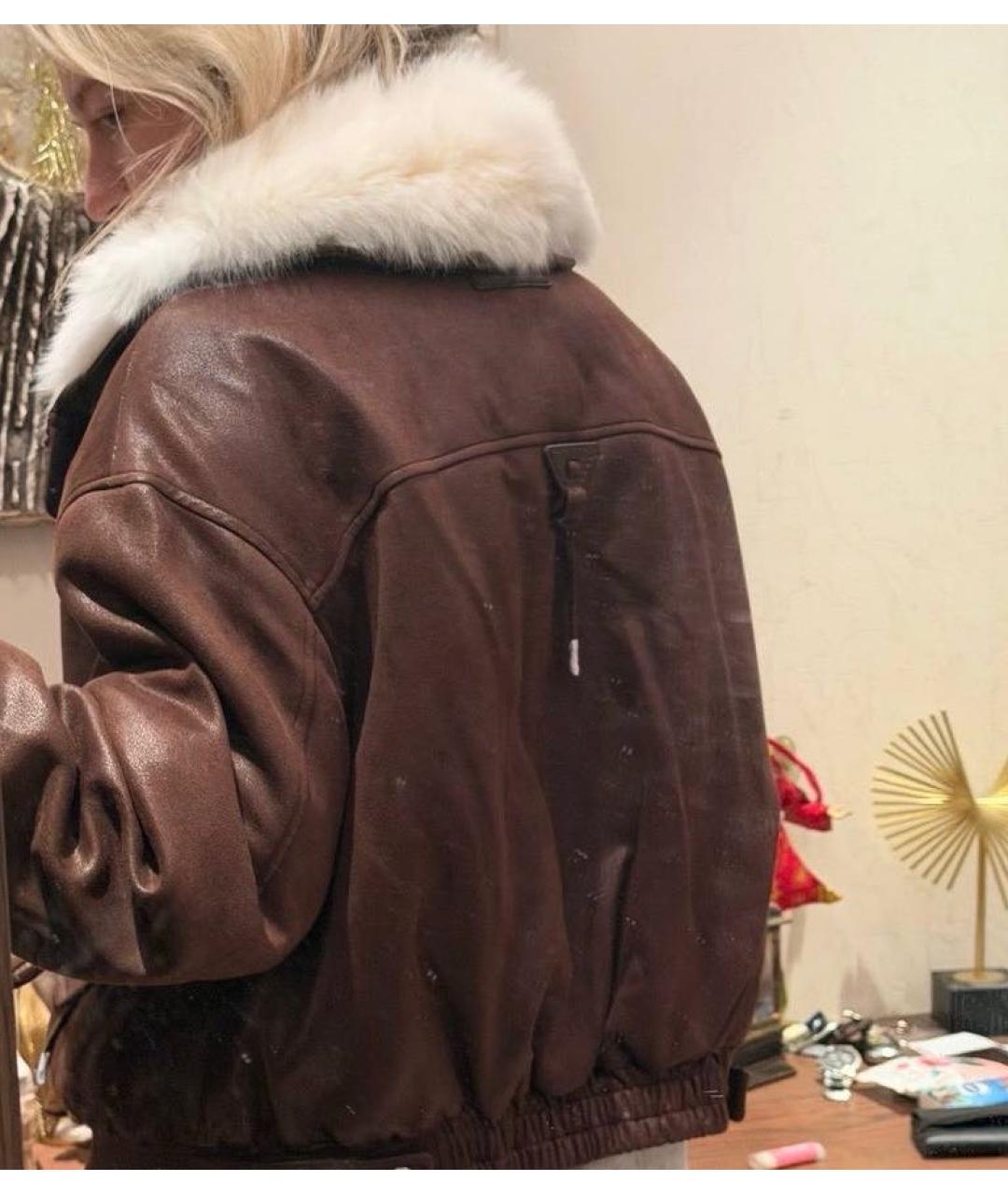 JOHN RICHMOND Коричневая полиэстеровая куртка, фото 5