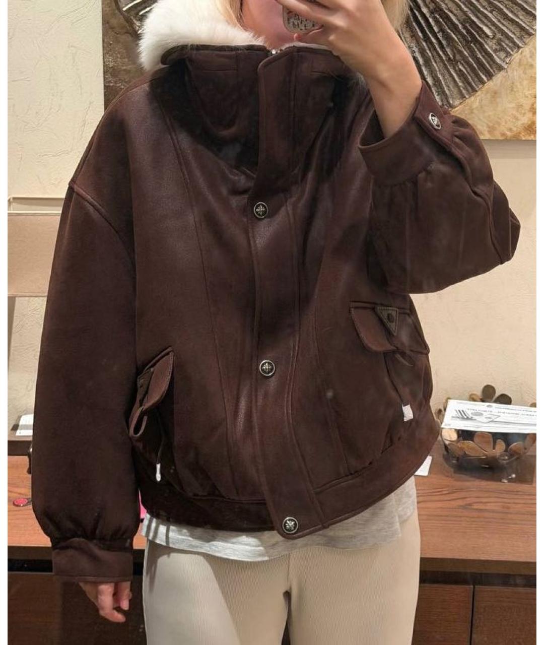 JOHN RICHMOND Коричневая полиэстеровая куртка, фото 2