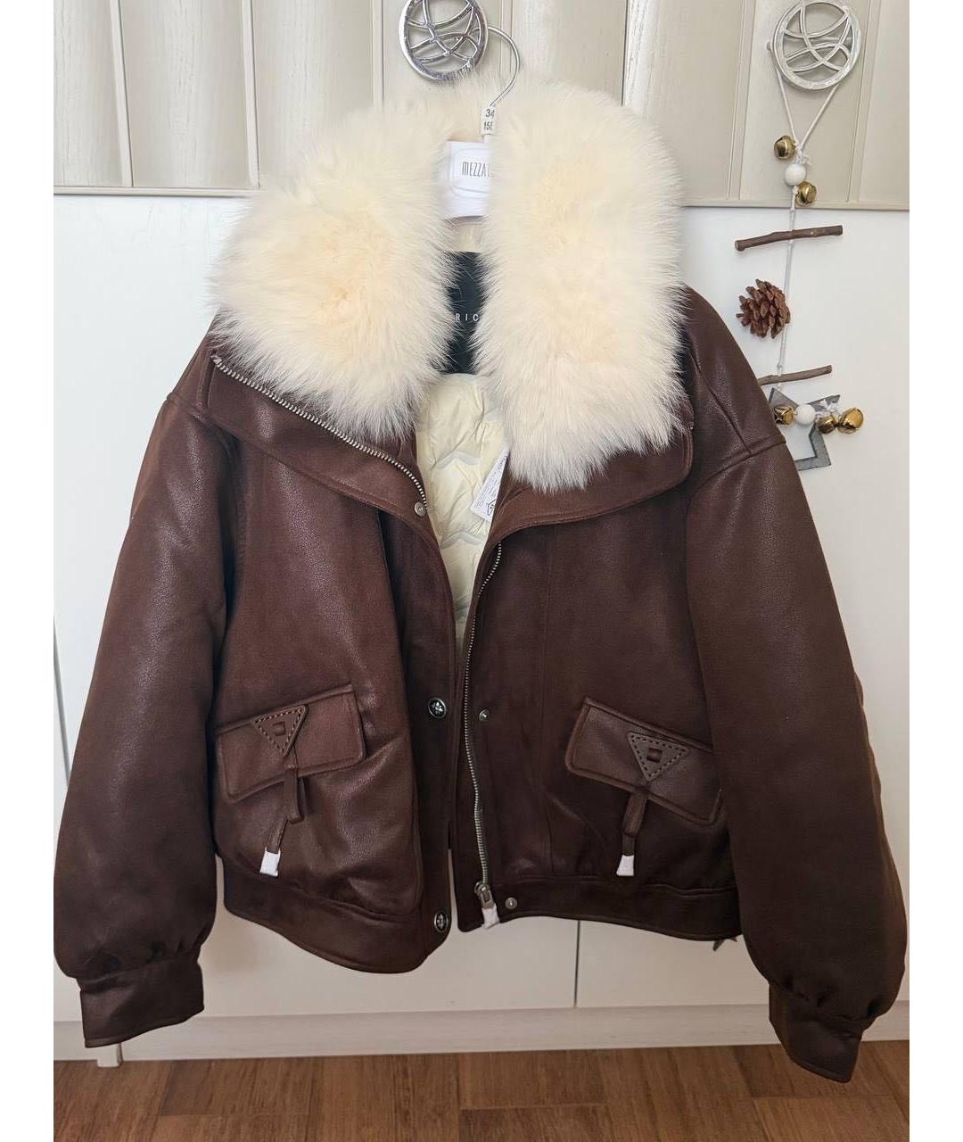 JOHN RICHMOND Коричневая полиэстеровая куртка, фото 9