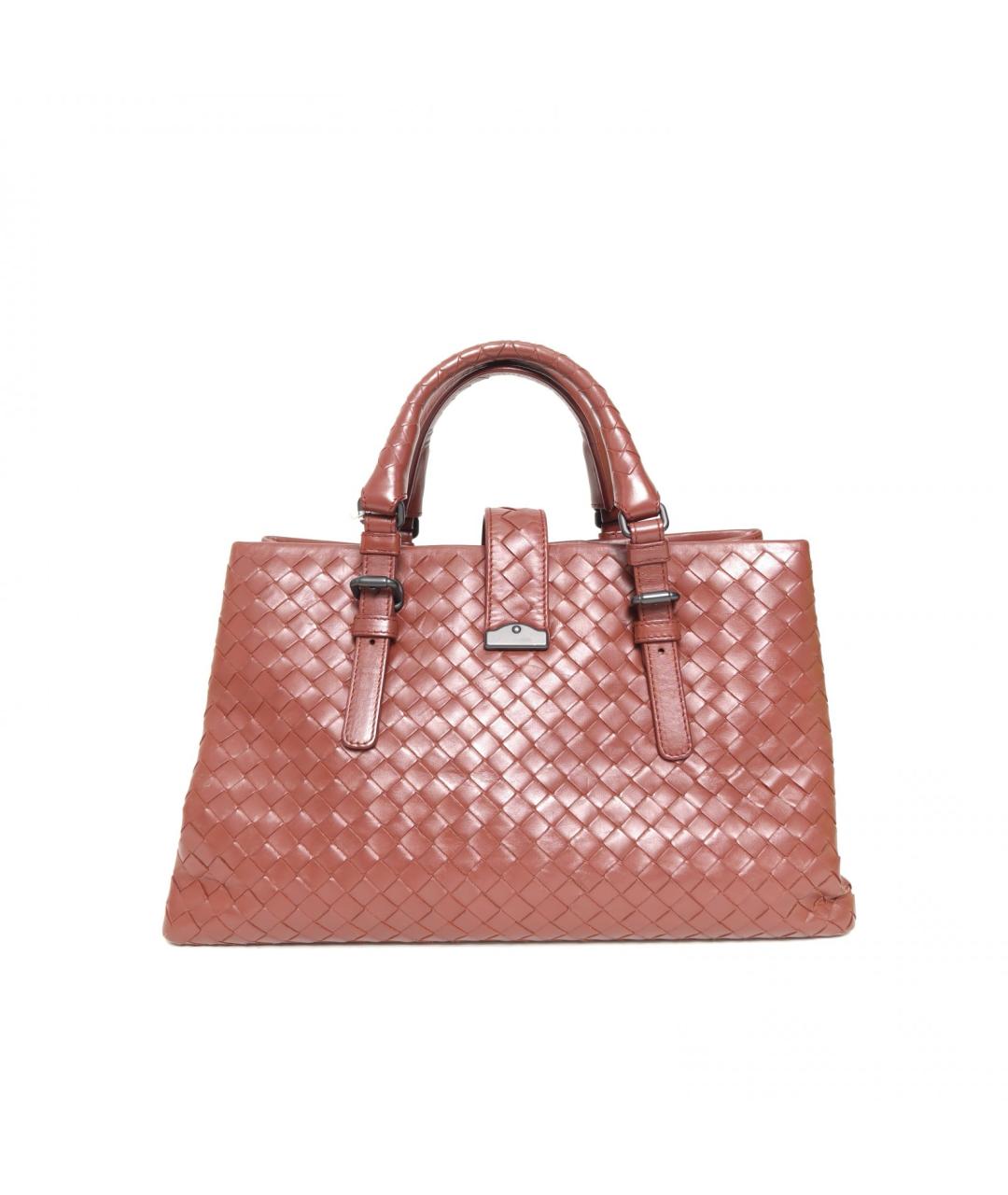 BOTTEGA VENETA Красная кожаная сумка с короткими ручками, фото 4