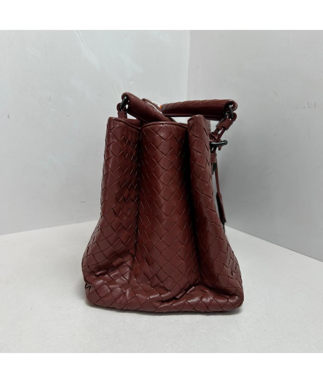 BOTTEGA VENETA Красная кожаная сумка с короткими ручками, фото 9
