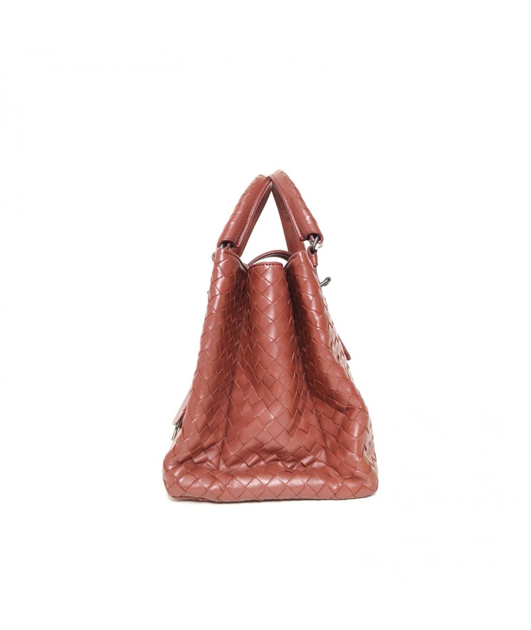 BOTTEGA VENETA Красная кожаная сумка с короткими ручками, фото 3