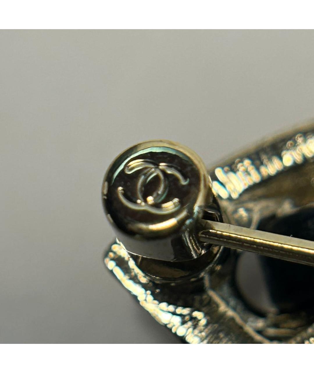 CHANEL Золотая металлическая булавка / брошь, фото 8