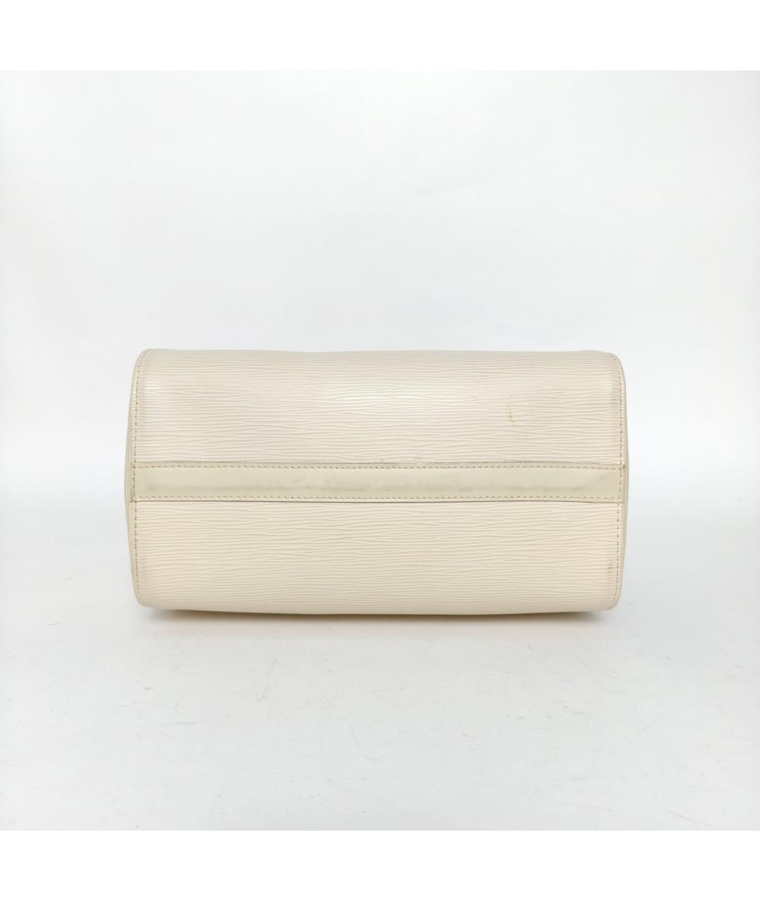 LOUIS VUITTON Белая кожаная сумка с короткими ручками, фото 6