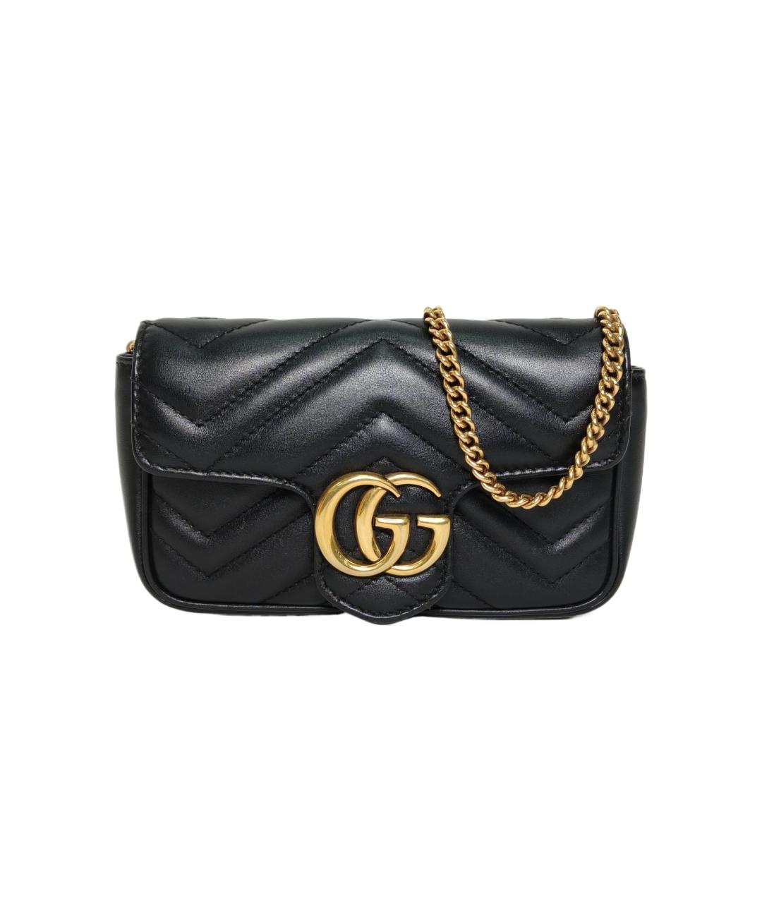 GUCCI Черная кожаная сумка через плечо, фото 10