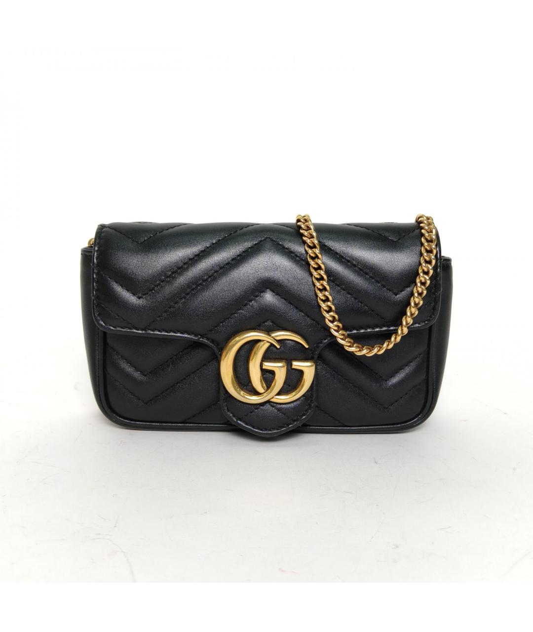 GUCCI Черная кожаная сумка через плечо, фото 2