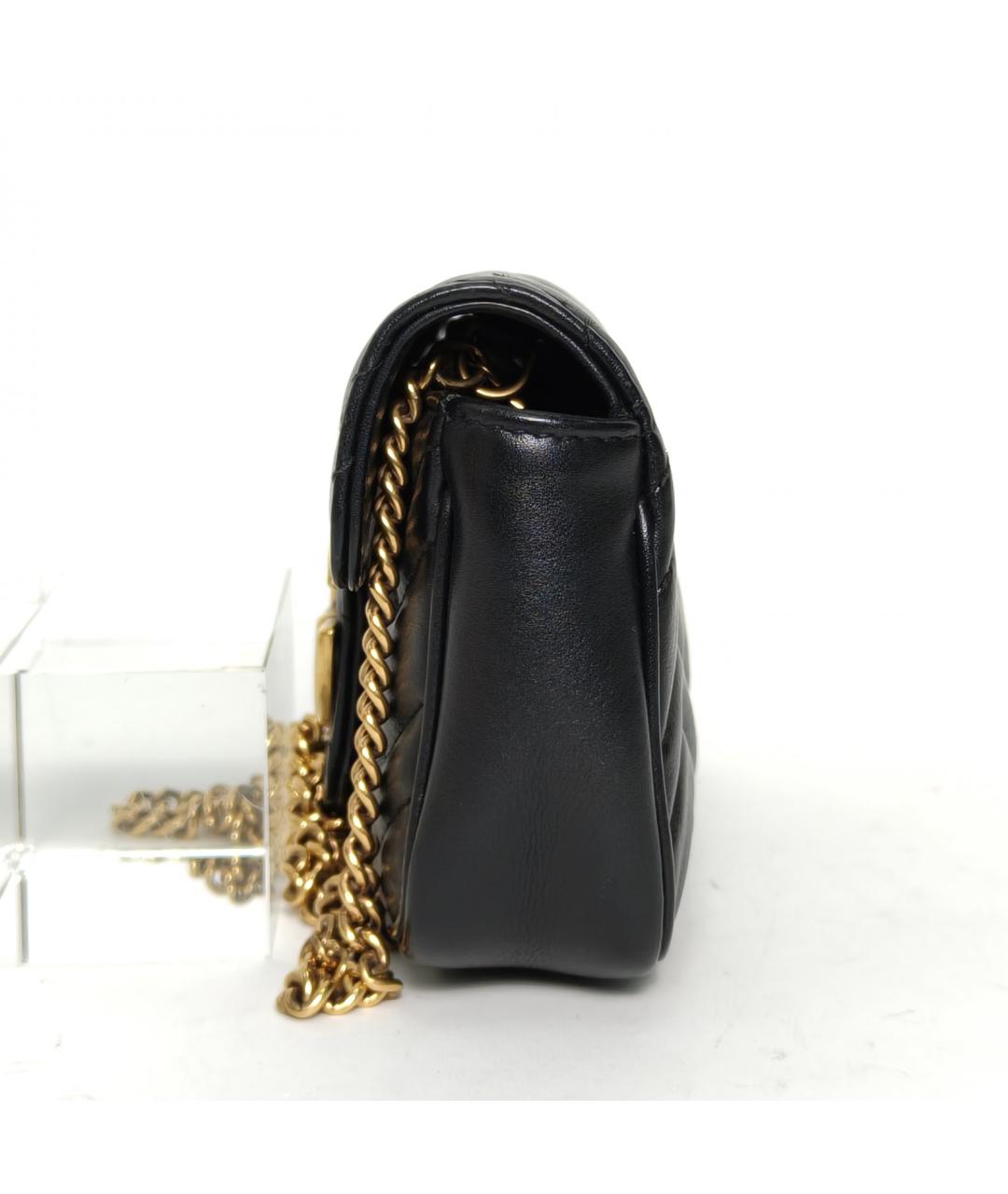 GUCCI Черная кожаная сумка через плечо, фото 5