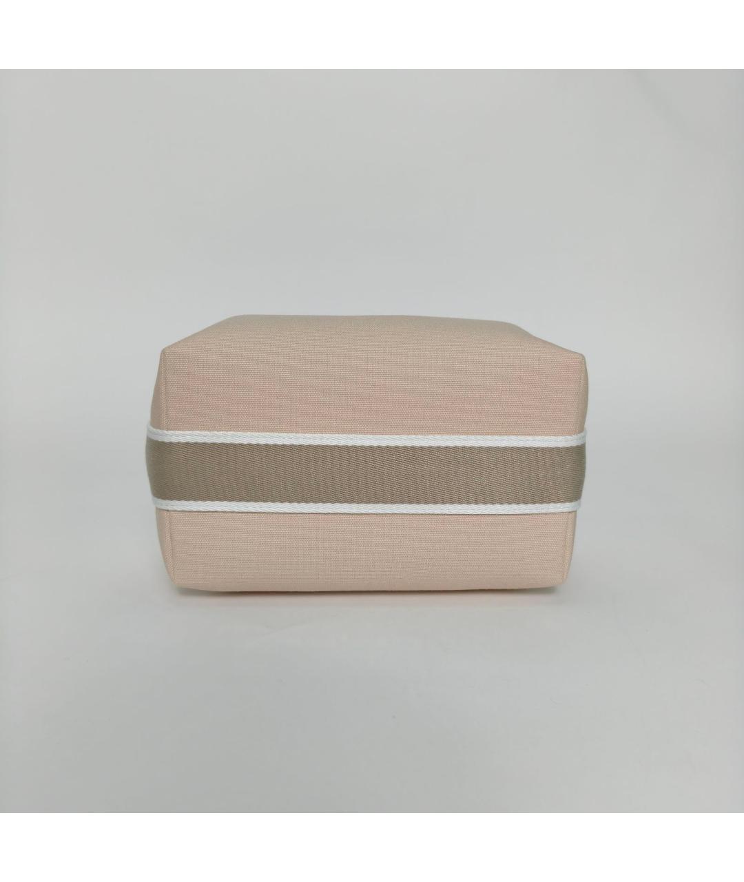 HERMES Бежевая тканевая косметичка, фото 6