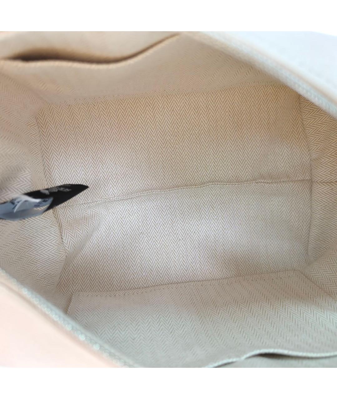 HERMES Бежевая тканевая косметичка, фото 7
