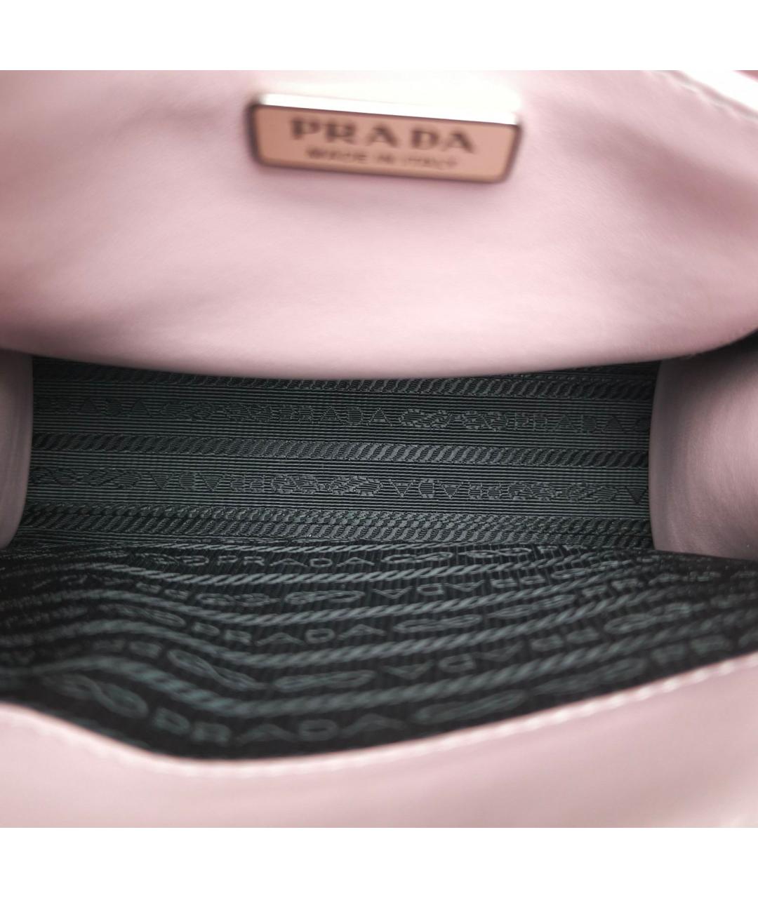 PRADA Розовая кожаная сумка с короткими ручками, фото 7