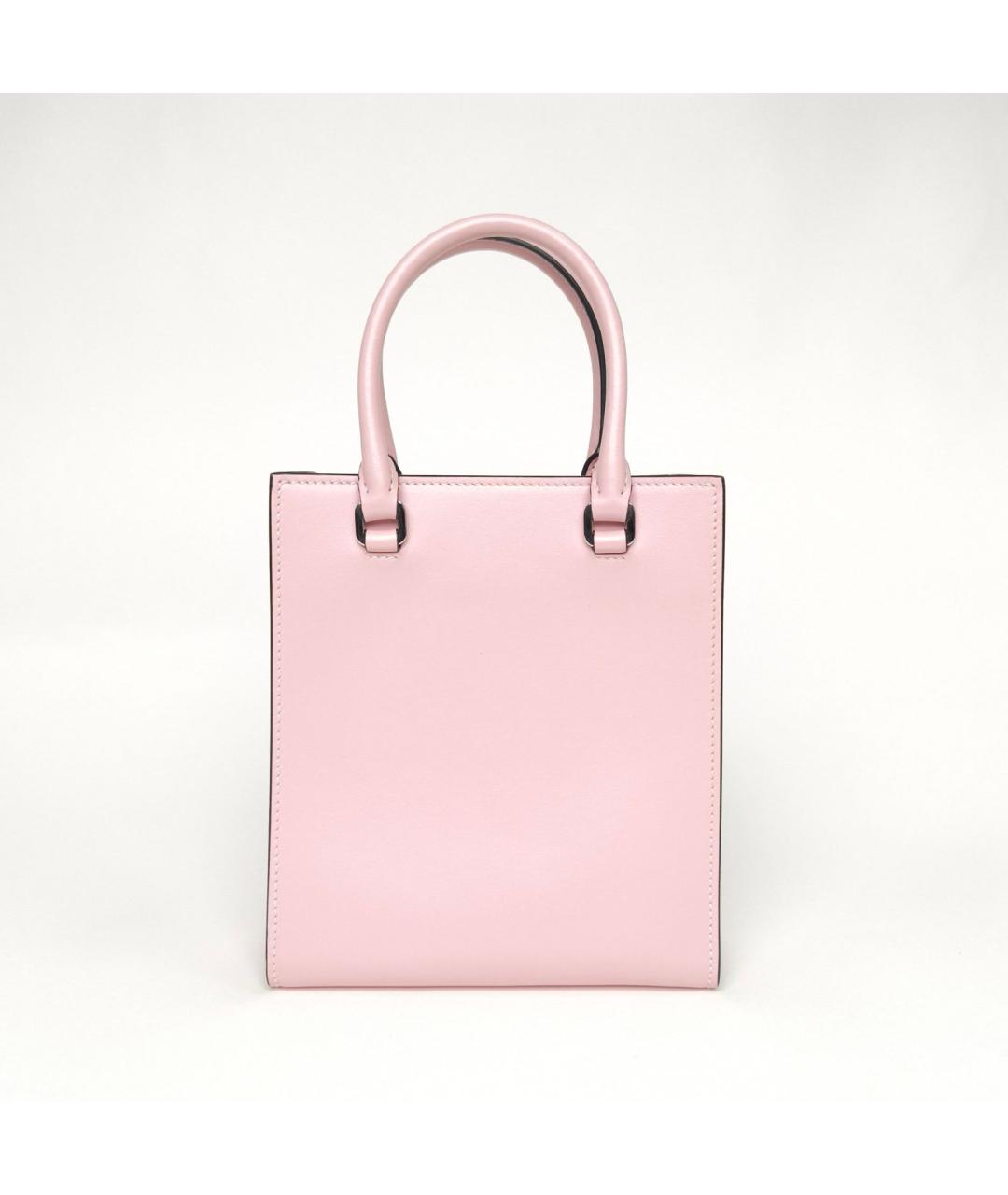 PRADA Розовая кожаная сумка с короткими ручками, фото 4