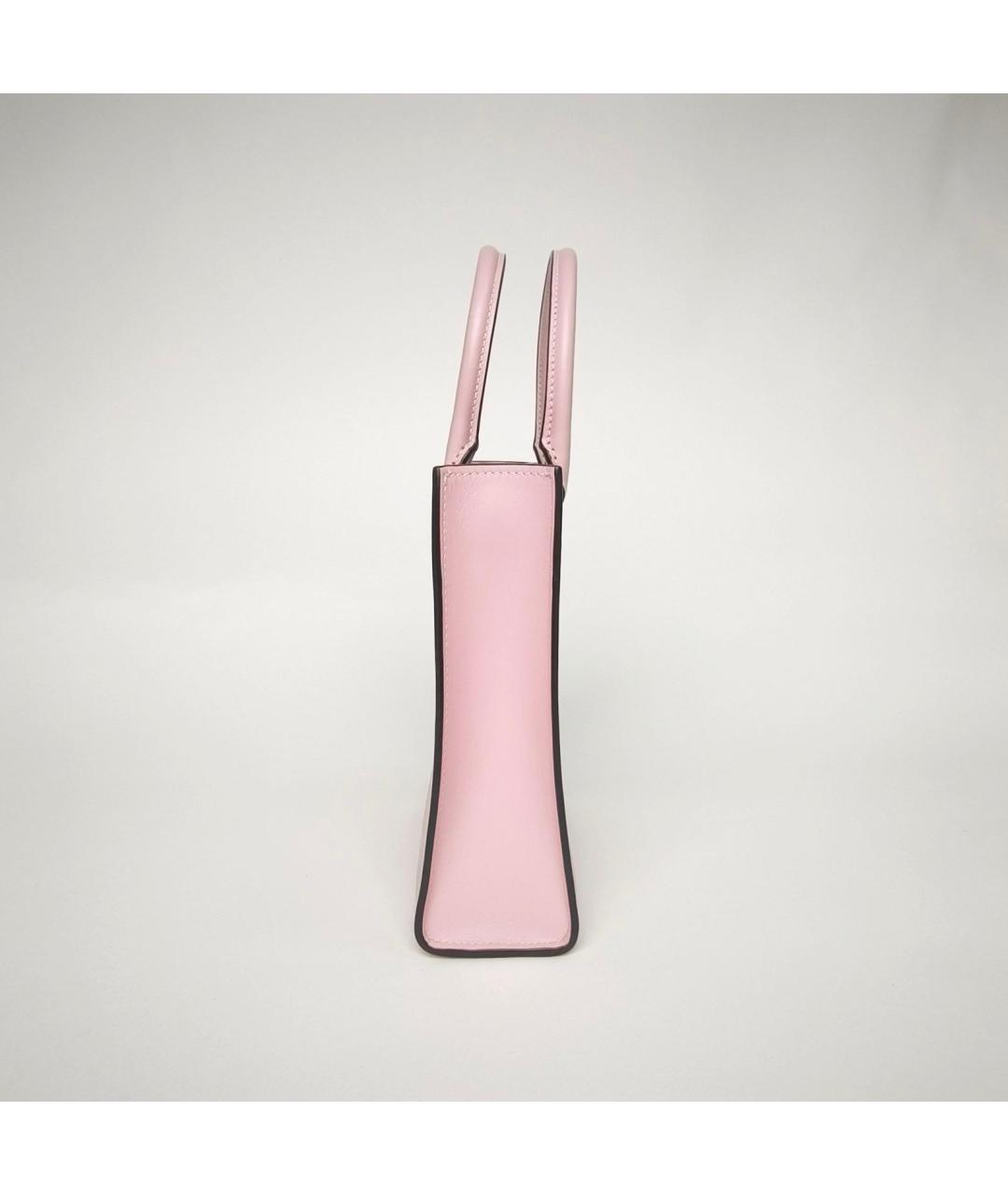 PRADA Розовая кожаная сумка с короткими ручками, фото 5