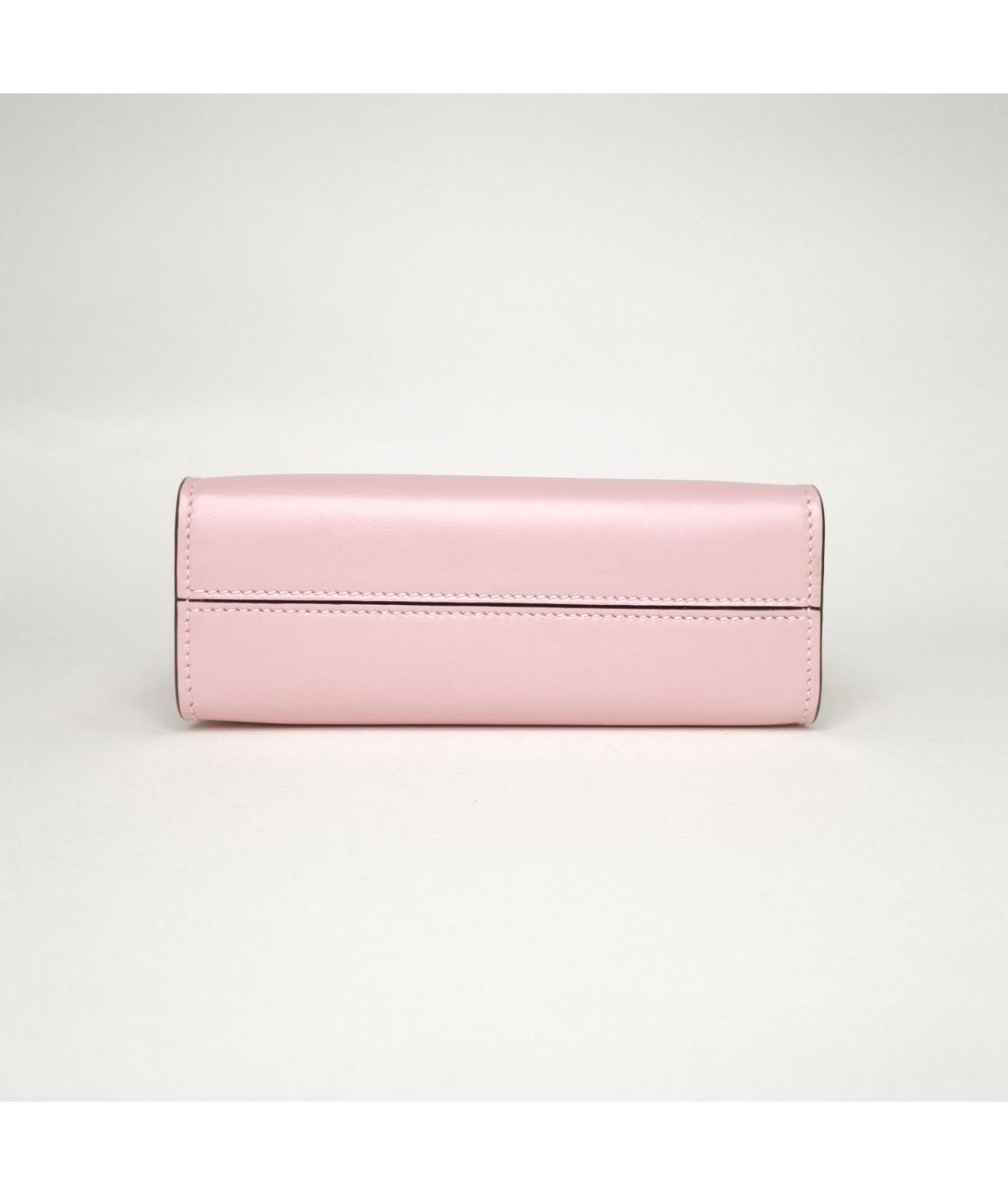 PRADA Розовая кожаная сумка с короткими ручками, фото 6